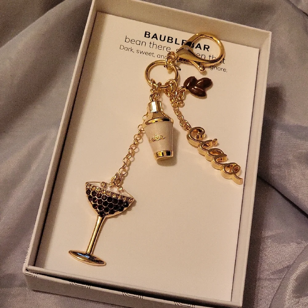 BaubleBar Espresso Martini Ciao Bag Charm Keychain BNIB TA - Picture 1 of 3